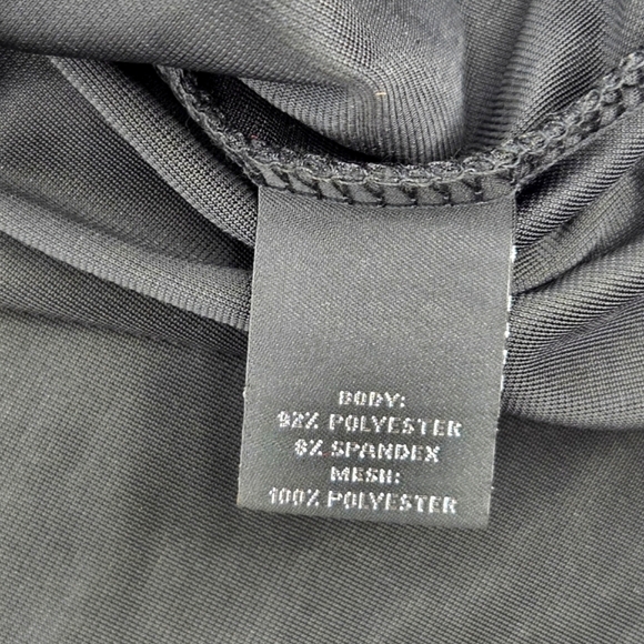 Slim Factor Blouse Top Womens Size 3X Black Velvet Mesh Bell Sleeves Whimsygoth - Picture 7 of 8